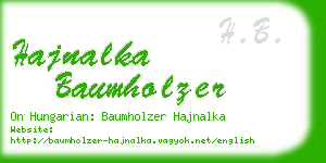 hajnalka baumholzer business card